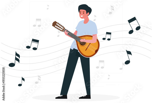 Mandolin Concept Illustration Vector Style