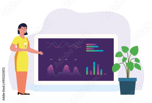 Music Chart Concept Illustration Vector Style