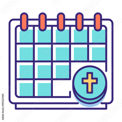 This Calendar icon is suitable for Christian Events, etc
