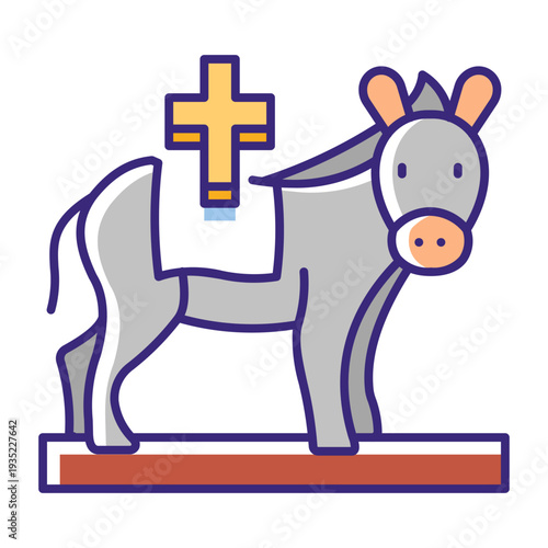 This Donkey icon is suitable for Christian Events, etc