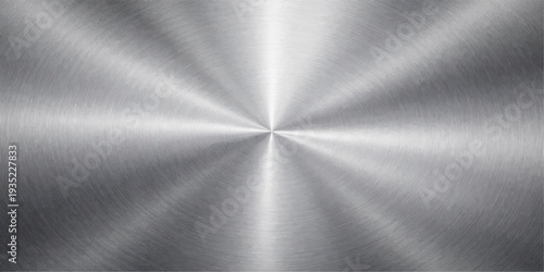 Abstract a detailed and striking image showcasing a metallic brushed metal texture. The design focuses on radiating lines, suggesting precision and modernity, offering a visual feast.