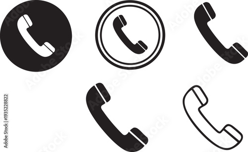 Black and white telephone receiver