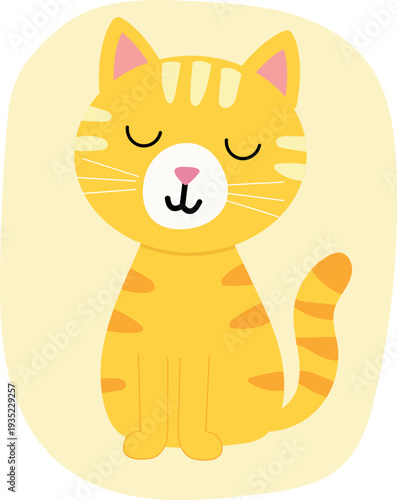 Cute Sleeping Orange Tabby Cat