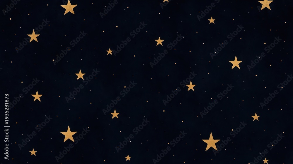 Naklejka premium Golden stars on dark background