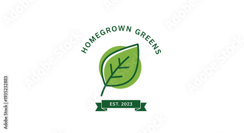 Green Leaf Logo Design Element.