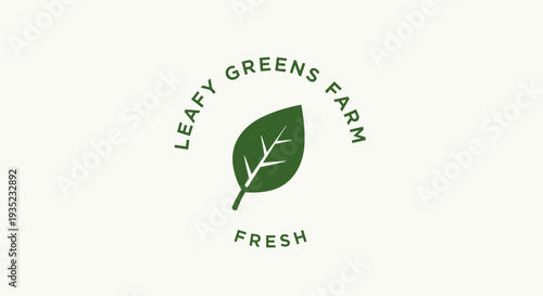 Green Leaf Logo for Leafy Greens Farm.