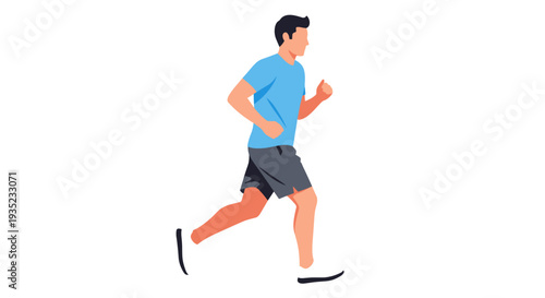 Man Running in Sportswear Illustration.