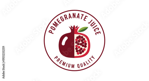 Pomegranate Juice Logo Design Element.