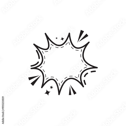 Hand Drawn Comic Speech Bubbles and Explosion Frames