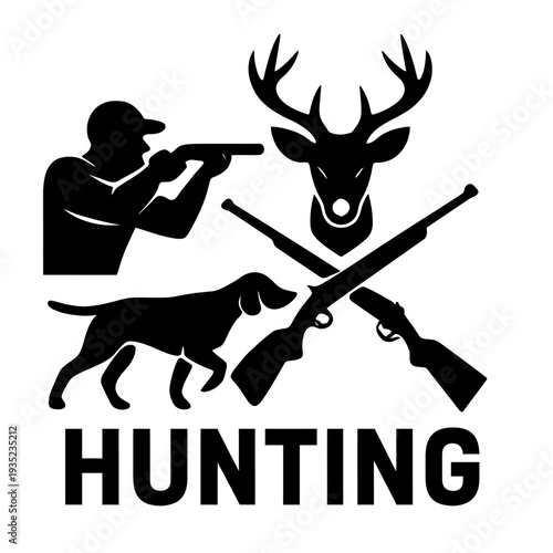 A hunter holding a rifle in a dark and mysterious environment