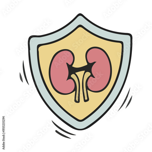 Kidney Protection Shield Icon
