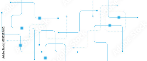Abstract digital AI circuit board background with tech icons. Digital technology motherboard texture design. Engineering circuit board concept for poster, header, banner, website, presentation