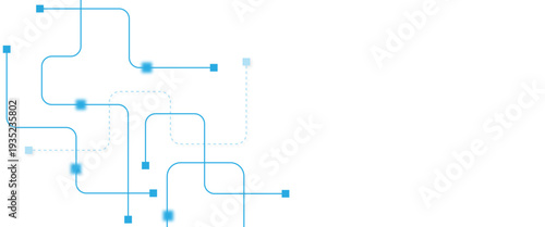 Abstract digital AI circuit board background with tech icons. Digital technology motherboard texture design. Engineering circuit board concept for poster, header, banner, website, presentation