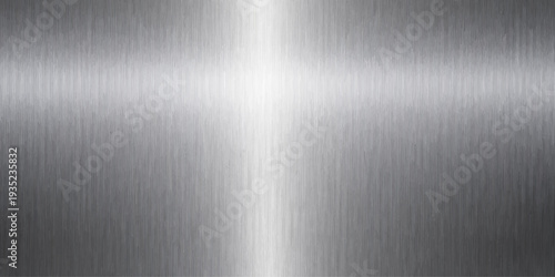 Abstract an expanse of brushed steel, the polished surface reflecting a radiant light, creating a modern, industrial aesthetic.