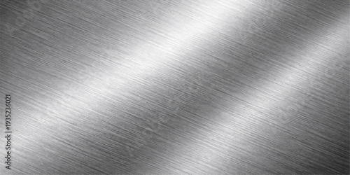 Abstract a close-up photograph showcasing a gleaming brushed steel texture, ideal for backgrounds or design elements. It is an image of subtle patterns and muted tones.