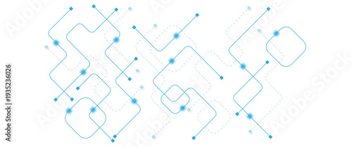 Abstract digital AI circuit board background with tech icons. Digital technology motherboard texture design. Engineering circuit board concept for poster, header, banner, website, presentation