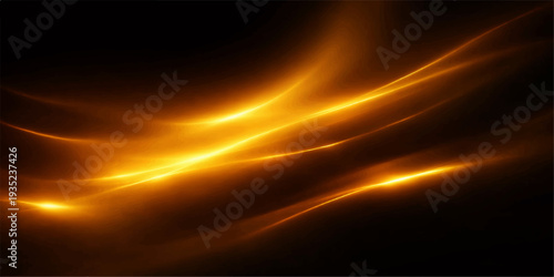 Abstract a captivating display of luminous golden light streaks against a dark background, the image evokes a sense of energy, motion and pure brilliance.