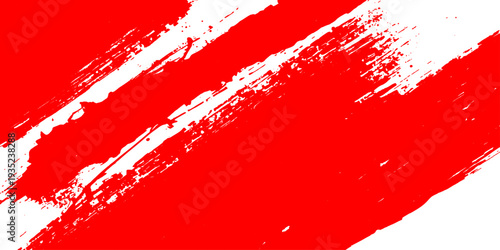 A grungy red paint texture with ink splatters and brush strokes creates a bloody vector illustration design, perfect for a splashy Christmas wallpaper or artistic backdrop decoration