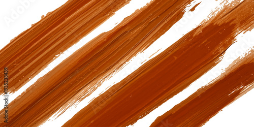 Abstract grunge paint background with orange and brown textured lines over a weathered wooden wall surface design featuring yellow paper grain and timber material patterns