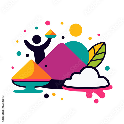 Creative Colorful Powder Art