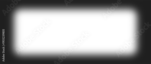 Black transparent vignette edges rectangular border frame blur shadow effect light focus for highlight and mockup design. Vignette monochromic frame on transparent background. Vector illustration.