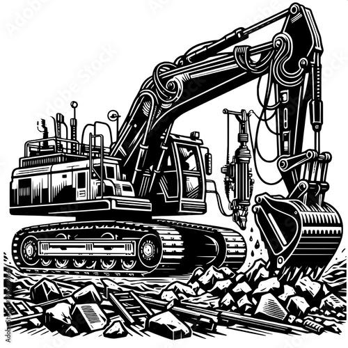 Construction site heavy machinery fleet at work industrial equipment excavators bulldozers cranes