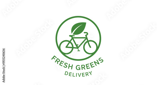 Green Bicycle Logo with Fresh Greens Text.
