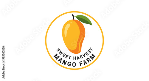 Mango Fruit Logo Design Element.