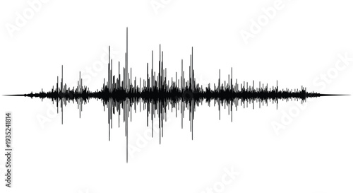 Abstract waveform visualization resembling sound or seismic activity