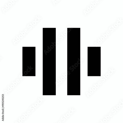 Abstract black bars on white background.