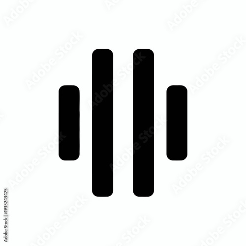Abstract sound wave graphic illustration simple design.