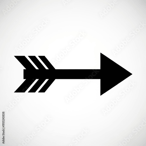 Black Arrow Symbol Pointing Right Direction.