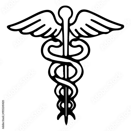 Caduceus Medical Symbol Icon