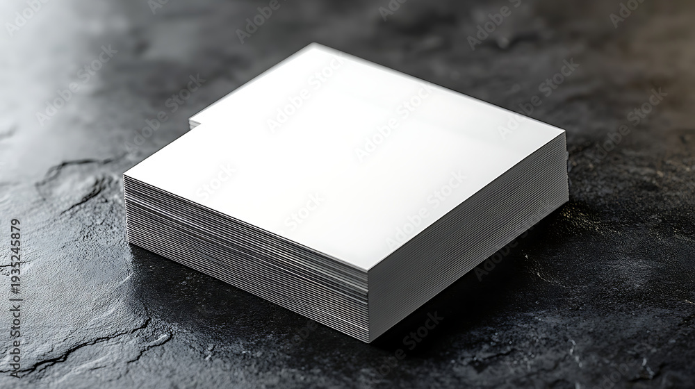 Fototapeta premium Blank card mockup, Plastic or paper white business card, Business card on wood, rounded business card mockup, Corporate stationery set mockup at white textured paper, blank business cards on grey back