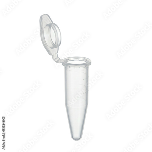 Laboratory micro consumables clear microcentrifuge tube with open snap cap for sample handling and sterile storage in clinical research setting