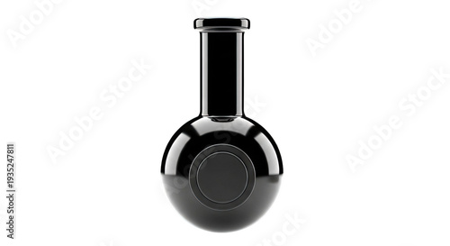 Glossy Black Cylindrical and Spherical Object with a Circular Indentation