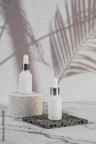 Wallpaper Mural Cosmetic product in tube, bottle, lotion or serum with stylish props on tropical monstera leaves background. Torontodigital.ca