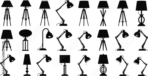 Set of black children silhouettes featuring young boys and girls in various standing and waving poses isolated on white background for childhood vector design.