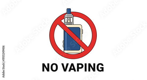 No Vaping Signage: Clear Prohibition of Electronic Cigarettes.