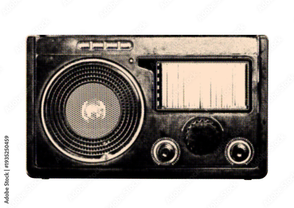 Fototapeta premium Vintage Radio Receiver Retro Audio Broadcast Device