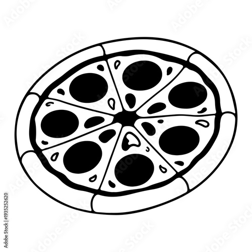 Hand Drawn Pizza Icon