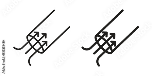 Air suction icon. Simple outline style concept. Thin line vector illustration.