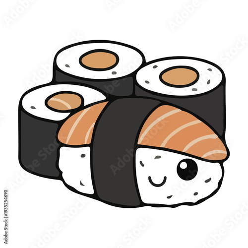 Cute Sushi Illustration