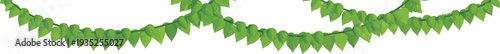 Festive Garland India Graphic – Decorative Green Pennant Flags in Wavy String