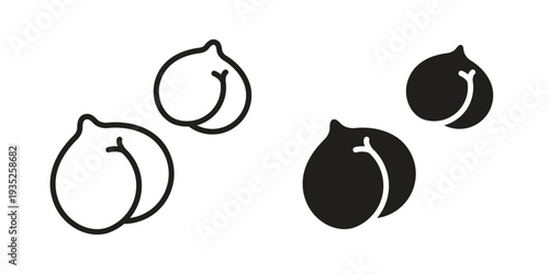 Chickpeas hummus icon. Simple outline style concept. Thin line vector illustration.