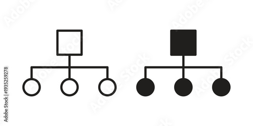 classification icon. Simple outline style concept. Thin line vector illustration.