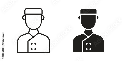 Concierge icon. Simple outline style concept. Thin line vector illustration.
