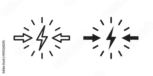 Conflict icon. Simple outline style concept. Thin line vector illustration.