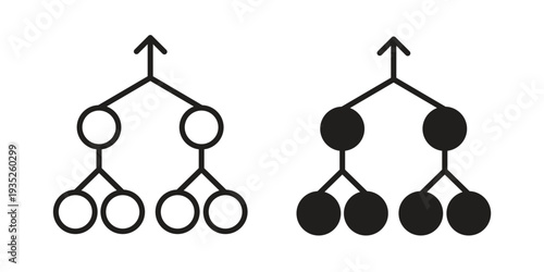 Consolidation icon. Simple outline style concept. Thin line vector illustration.