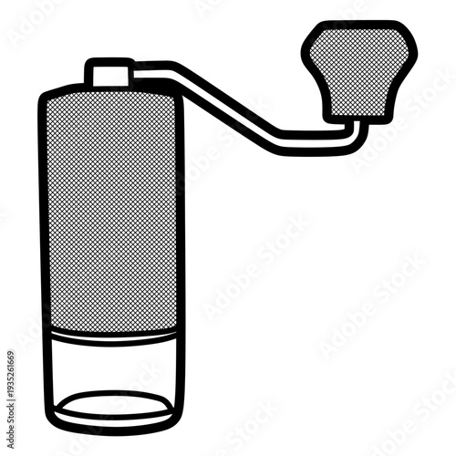 simple vector of coffee grinder, lines can be changed